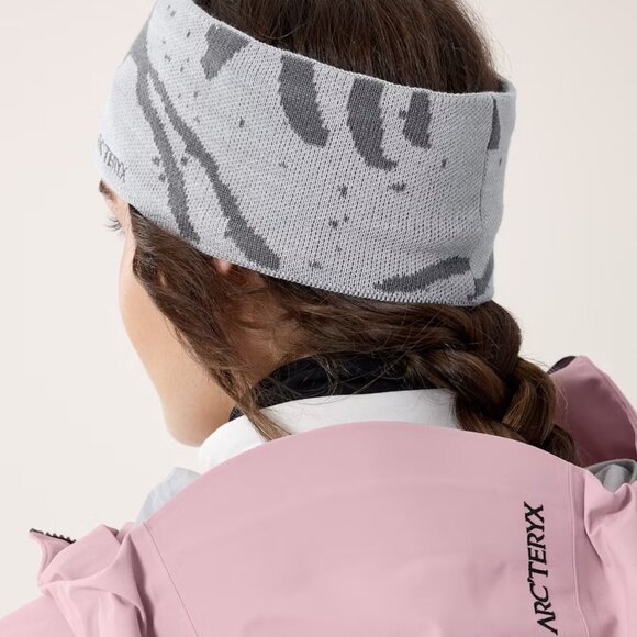 NWT LIMITED EDITION Arc'teryx Light Gray and Cream Patterned Headband NWT - Picture 3 of 4